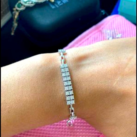 18k white gold Diamond bracelet - Picture 2 of 10
